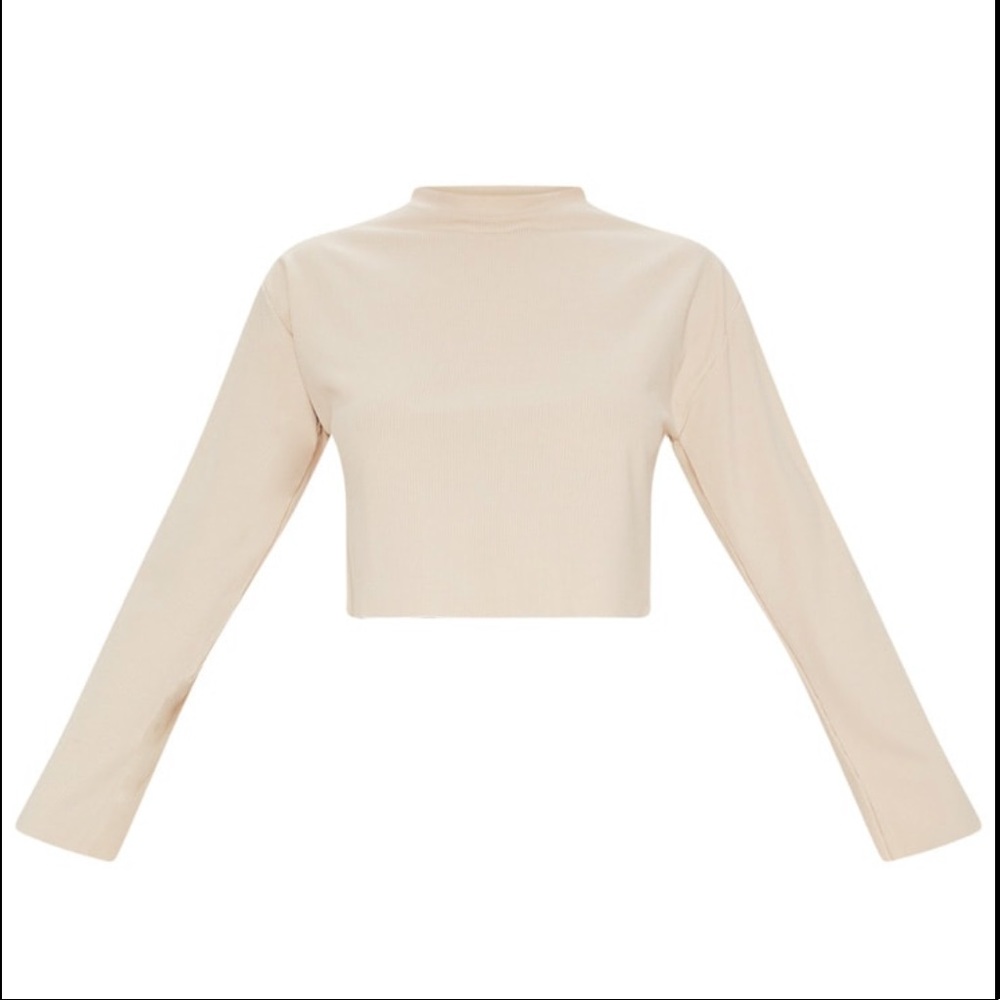 Ribbed Long Sleeve Crop Top - Picture 8 of 9